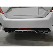 Honda Civic FC5 Sedan Kare Çıkışlı Arka Tampon Difüzörü Gümüş 6