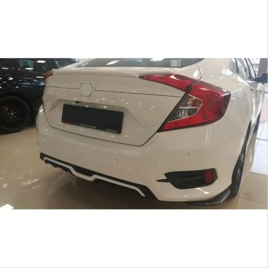 Honda Civic FC5 2016-2021 V Gerçek Karbon Fiber Arka Difüzör 6