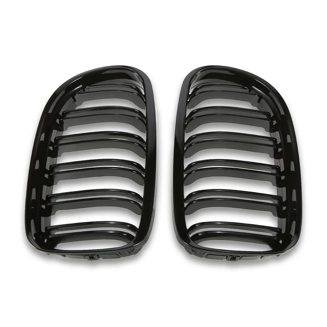 BMW 3 Serisi E90 M3 Çift Çizgi Panjur Böbrek - Piano Black (2008-2011)