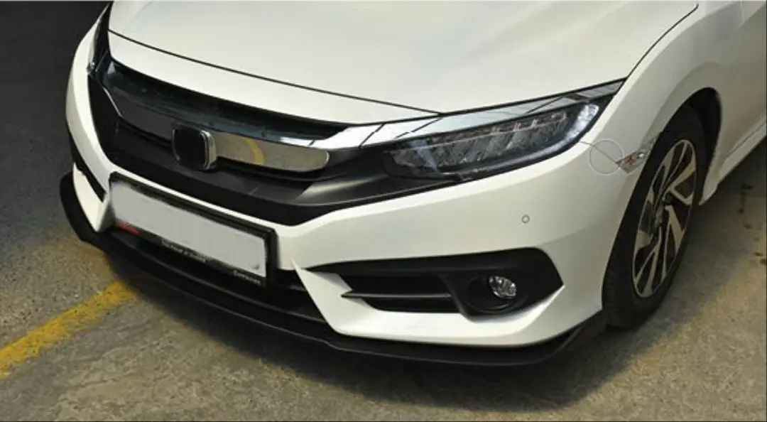 Honda Civic FC5 Dizayn B Tek Parça Ön Tampon Eki (Boyasız) 6